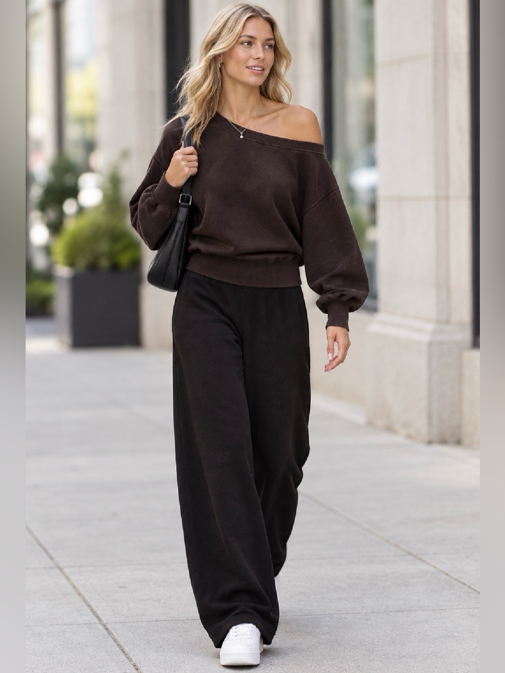 AERIE Go-To Off The Shoulder Sweatshirt